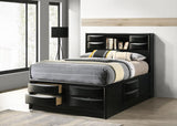 Briana Wood Queen Storage Bookcase Bed Black | Queen | Black | 202701Q