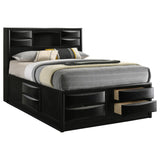 Briana Wood Queen Storage Bookcase Bed Black | Queen | Black | 202701Q