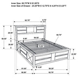 Briana Wood Queen Storage Bookcase Bed Black | Queen | Black | 202701Q