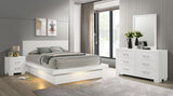 Jessica 4-piece Queen LED Bedroom Set Snow White | Queen / 4-piece / Standard | 202990Q-S4