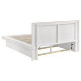 Jessica Wood Queen LED Panel Bed Snow White | Queen | White | Snow White | 202990Q