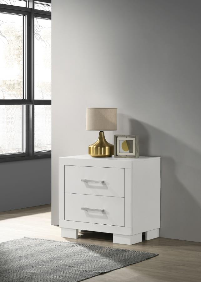 Jessica 2-drawer Nightstand Snow White | White | Snow White | 202992