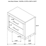 Jessica 2-drawer Nightstand Snow White | White | Snow White | 202992