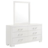Jessica 6-drawer Dresser with Mirror Snow White | White | Snow White | 202993M