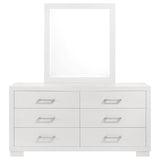 Jessica 6-drawer Dresser with Mirror Snow White