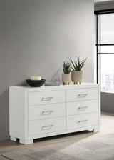 Jessica 6-drawer Dresser Snow White | Full | White | Snow White | 202993