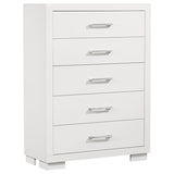 Jessica 5-drawer Bedroom Chest Snow White | White | Snow White | 202995