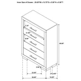Jessica 5-drawer Bedroom Chest Snow White | White | Snow White | 202995