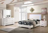 Felicity 4-piece Twin Bedroom Set White High Gloss | Full / 4-piece / 203500F-S4 | 203500F-S4
