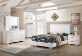 Felicity 4-piece Twin Bedroom Set White High Gloss | Full / 5-piece / 203500F-S5 | 203500F-S5