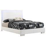 Felicity Wood Full LED Panel Bed White High Gloss | King | White | White High Gloss | 203500F