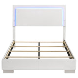 Felicity Wood Full LED Panel Bed White High Gloss | King | White | White High Gloss | 203500F