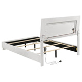 Felicity Wood Full LED Panel Bed White High Gloss | King | White | White High Gloss | 203500F