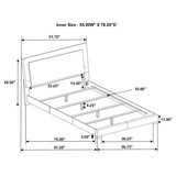 Felicity Wood Full LED Panel Bed White High Gloss | King | White | White High Gloss | 203500F