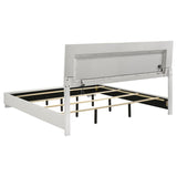 Felicity Wood Eastern King LED Panel Bed White High Gloss | White | White High Gloss | 203500KE