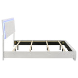 Felicity Wood Eastern King LED Panel Bed White High Gloss | White | White High Gloss | 203500KE