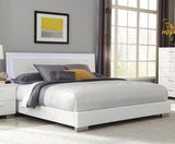 Felicity Wood California King LED Panel Bed White High Gloss | White | White High Gloss | 203500KW