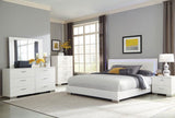 Felicity Wood California King LED Panel Bed White High Gloss | White | White High Gloss | 203500KW