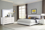 Felicity 4-piece Twin Bedroom Set White High Gloss | Queen / 4-piece / 203500Q-S4L | 203500Q-S4L