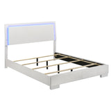 Felicity Wood Queen LED Panel Bed White High Gloss | White | White High Gloss | 203500Q