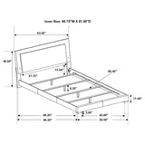 Felicity Wood Queen LED Panel Bed White High Gloss | White | White High Gloss | 203500Q
