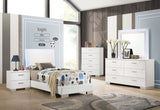 Felicity 4-piece Twin Bedroom Set White High Gloss | Twin / 4-piece / 203500T-S4L | 203500T-S4L