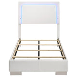 Felicity Wood Twin LED Panel Bed White High Gloss | White | White High Gloss | 203500T