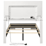 Felicity Wood Twin LED Panel Bed White High Gloss | White | White High Gloss | 203500T