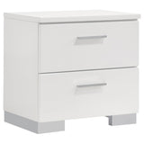 Felicity 2-drawer Nightstand White High Gloss | White | White High Gloss | 203502