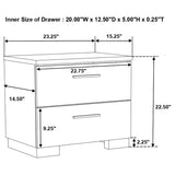 Felicity 2-drawer Nightstand White High Gloss | White | White High Gloss | 203502
