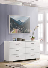 Felicity 6-drawer Dresser White High Gloss | White | White High Gloss | 203503
