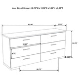 Felicity 6-drawer Dresser White High Gloss | White | White High Gloss | 203503