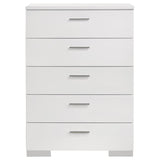Felicity 5-drawer Bedroom Chest White High Gloss | White | White High Gloss | 203505