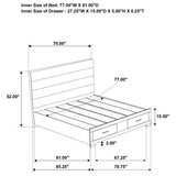 Felicity Eastern King Storage Bed White High Gloss | White | White High Gloss | 203510KE