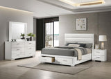 Felicity 4-piece Queen Platform Bedroom Set White | Gallery | 203510Q-S4 203510KE-S4 203510KW-S4 203510Q-S5 203510KE-S5 203510KW-S5