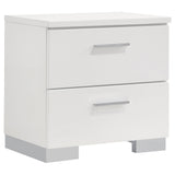 Felicity 4-piece Queen Platform Bedroom Set White | Gallery | 203510Q-S4 203510KE-S4 203510KW-S4 203510Q-S5 203510KE-S5 203510KW-S5