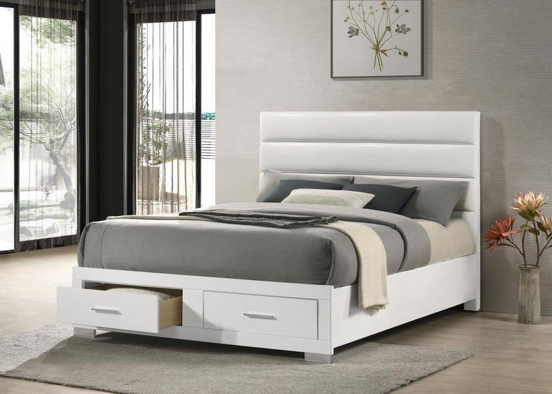Felicity Storage Bed White High Gloss