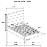 Felicity 53-inch Upholstered Full Platform Bed White | White | 203511F