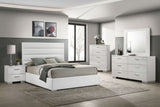 Felicity 4-piece Twin Bedroom Set White High Gloss | Eastern King / 5-piece / 203511KE-S5 | 203511KE-S5