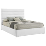 Felicity 53-inch Upholstered Queen Platform Bed White | White | 203511Q