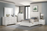 Felicity 4-piece Twin Bedroom Set White High Gloss | Twin / 5-piece / 203511T-S5 | 203511T-S5