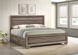 Kauffman Wood Eastern King Storage Panel Bed Washed Taupe | Beige | Washed Taupe | 204190KE