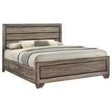 Kauffman Wood Eastern King Storage Panel Bed Washed Taupe | Beige | Washed Taupe | 204190KE