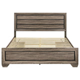 Kauffman Wood Eastern King Storage Panel Bed Washed Taupe | Beige | Washed Taupe | 204190KE