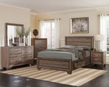 Kauffman 4-piece Queen Bedroom Set Washed Taupe | King / 5-piece / 204190Q-S5 | 204190Q-S5
