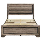 Kauffman Wood Queen Storage Panel Bed Washed Taupe | Queen | Beige | Washed Taupe | 204190Q