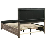 Kauffman Wood Queen Storage Panel Bed Washed Taupe | Queen | Beige | Washed Taupe | 204190Q