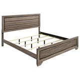 Kauffman Wood Eastern King Panel Bed Washed Taupe | Beige | Washed Taupe | 204191KE