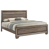 Kauffman Wood Eastern King Panel Bed Washed Taupe | Beige | Washed Taupe | 204191KE