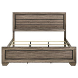 Kauffman Wood Eastern King Panel Bed Washed Taupe | Beige | Washed Taupe | 204191KE